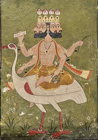 Lord Brahma: Brahma on Hamsa